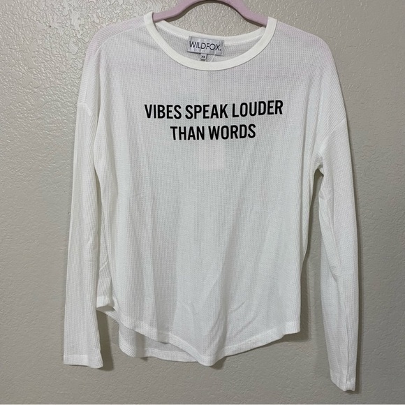 Wildfox Vibes Hudson Thermal Vibes Speak Louder Than Words - Picture 1 of 4